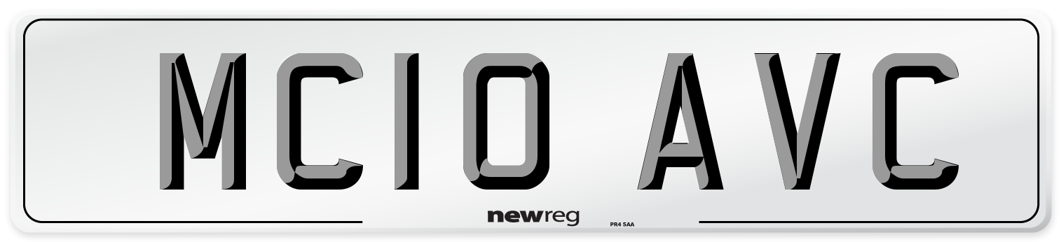 MC10 AVC Number Plate from New Reg